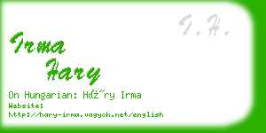 irma hary business card